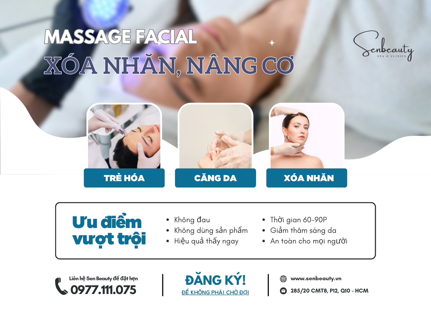 Massage Mặt Thư Giãn Và Trẻ Hóa Tại Sen Beauty
